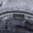 GUCCI Bamboo Shoulder Bag Leather 2way Black Gold 001 1638 2058 Auth ep15046-10