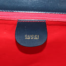 GUCCI Chain Shoulder Bag Leather Navy Gold 004 406 0473 Auth ep15047V-21