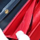 GUCCI Chain Shoulder Bag Leather Navy Gold 004 406 0473 Auth ep15047V-27