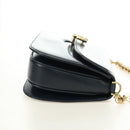 GUCCI Chain Shoulder Bag Leather Navy Gold 004 406 0473 Auth ep15047V-6