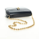 GUCCI Chain Shoulder Bag Leather Navy Gold 004 406 0473 Auth ep15047V-8