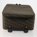 FENDI Carry Case Zucca Canvas Black Brown Auth ep15049A-13