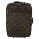 FENDI Carry Case Zucca Canvas Black Brown Auth ep15049A-2