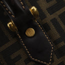 FENDI Carry Case Zucca Canvas Black Brown Auth ep15049A-20