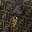 FENDI Carry Case Zucca Canvas Black Brown Auth ep15049A-21