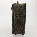 FENDI Carry Case Zucca Canvas Black Brown Auth ep15049A-4