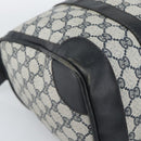 GUCCI GG Supreme Sherry Line Boston Bag PVC Navy Gold Auth ep15052-14