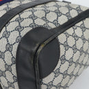 GUCCI GG Supreme Sherry Line Boston Bag PVC Navy Gold Auth ep15052-15