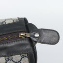 GUCCI GG Supreme Sherry Line Boston Bag PVC Navy Gold Auth ep15052-10