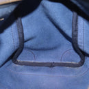GUCCI GG Supreme Sherry Line Boston Bag PVC Navy Gold Auth ep15052-18