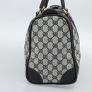 GUCCI GG Supreme Sherry Line Boston Bag PVC Navy Gold Auth ep15052-4