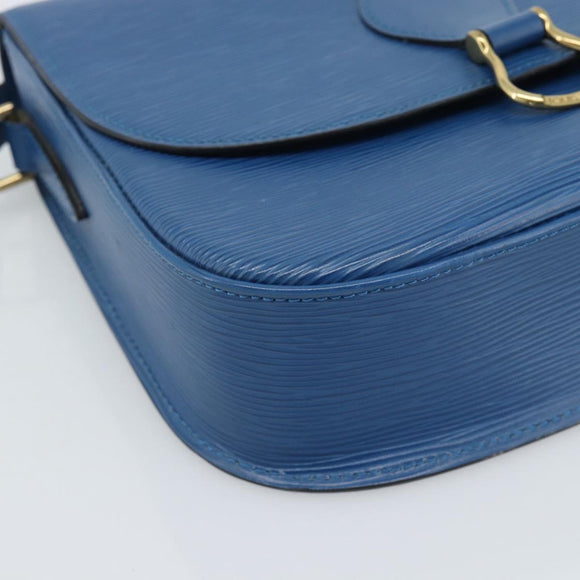 LOUIS VUITTON Epi Saint Cloud GM Shoulder Bag Toledo Blue M52195 LV Auth ep15054