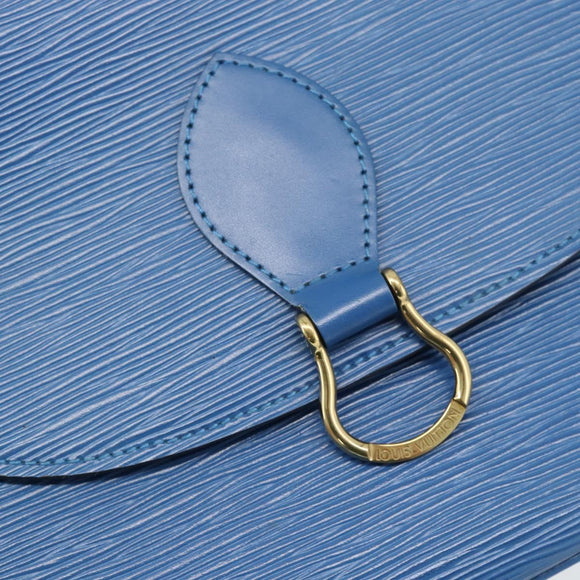 LOUIS VUITTON Epi Saint Cloud GM Shoulder Bag Toledo Blue M52195 LV Auth ep15054