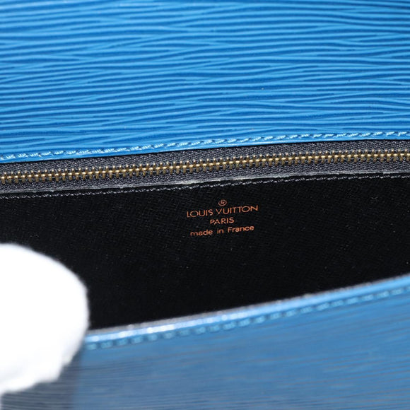 LOUIS VUITTON Epi Saint Cloud GM Shoulder Bag Toledo Blue M52195 LV Auth ep15054