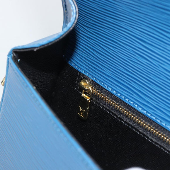 LOUIS VUITTON Epi Saint Cloud GM Shoulder Bag Toledo Blue M52195 LV Auth ep15054