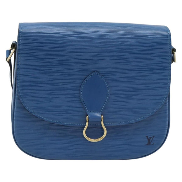 LOUIS VUITTON Epi Saint Cloud GM Shoulder Bag Toledo Blue M52195 LV Auth ep15054