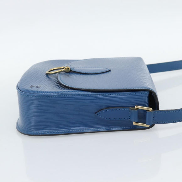 LOUIS VUITTON Epi Saint Cloud GM Shoulder Bag Toledo Blue M52195 LV Auth ep15054