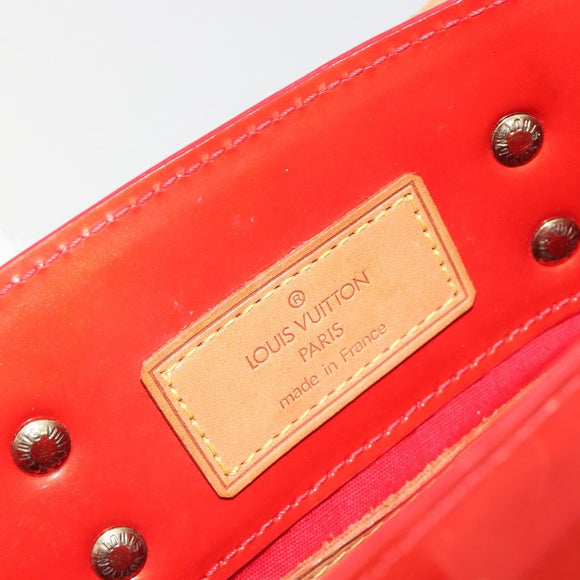 LOUIS VUITTON Monogram Vernis Reade PM Hand Bag Red Rouge M91088 LV Auth ep15057
