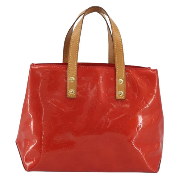 LOUIS VUITTON Monogram Vernis Reade PM Hand Bag Red Rouge M91088 LV Auth ep15057