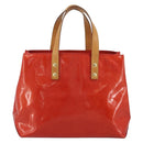 LOUIS VUITTON Monogram Vernis Reade PM Hand Bag Red Rouge M91088 LV Auth ep15057-2