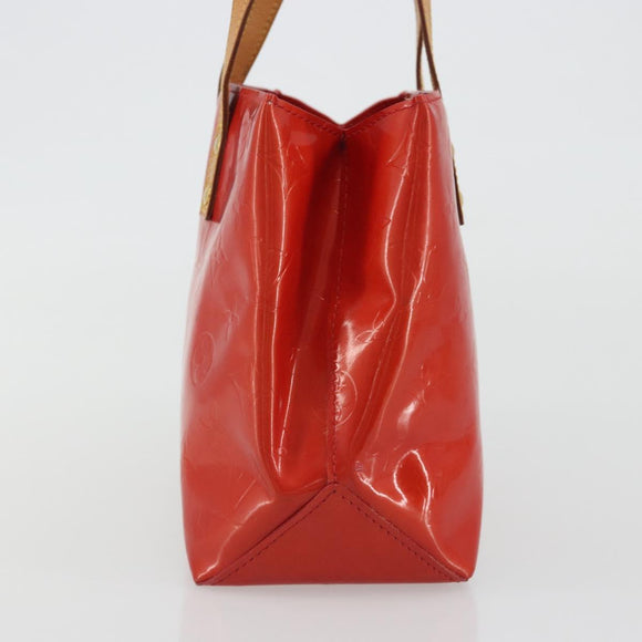 LOUIS VUITTON Monogram Vernis Reade PM Hand Bag Red Rouge M91088 LV Auth ep15057