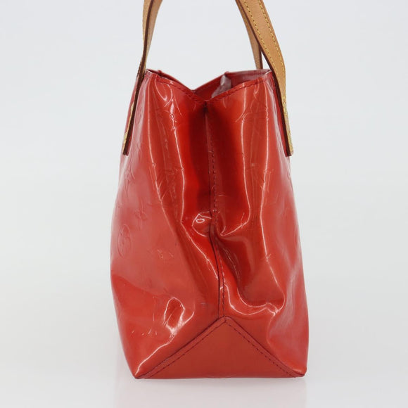 LOUIS VUITTON Monogram Vernis Reade PM Hand Bag Red Rouge M91088 LV Auth ep15057