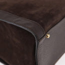 GUCCI Bamboo Hand Bag Suede Brown Gold 002 1186 0260 Auth ep15058-9