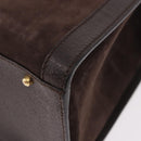 GUCCI Bamboo Hand Bag Suede Brown Gold 002 1186 0260 Auth ep15058-16