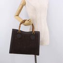 GUCCI Bamboo Hand Bag Suede Brown Gold 002 1186 0260 Auth ep15058-24
