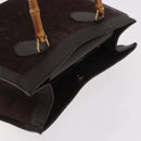 GUCCI Bamboo Hand Bag Suede Brown Gold 002 1186 0260 Auth ep15058-6