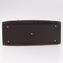 GUCCI Bamboo Hand Bag Suede Brown Gold 002 1186 0260 Auth ep15058-5
