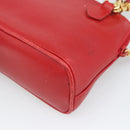 GUCCI Bamboo Hand Bag Leather 2way Red Gold 007 1014 0231 Auth ep15060-12