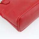 GUCCI Bamboo Hand Bag Leather 2way Red Gold 007 1014 0231 Auth ep15060-13