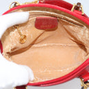 GUCCI Bamboo Hand Bag Leather 2way Red Gold 007 1014 0231 Auth ep15060-15