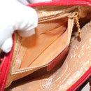 GUCCI Bamboo Hand Bag Leather 2way Red Gold 007 1014 0231 Auth ep15060-19