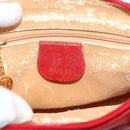 GUCCI Bamboo Hand Bag Leather 2way Red Gold 007 1014 0231 Auth ep15060-6
