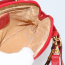 GUCCI Bamboo Hand Bag Leather 2way Red Gold 007 1014 0231 Auth ep15060-8