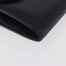 GUCCI Chain Shoulder Bag Leather Navy Gold Auth ep15061-8