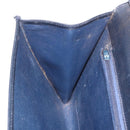 GUCCI Chain Shoulder Bag Leather Navy Gold Auth ep15061-20