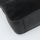 GUCCI Bamboo Shoulder Bag Suede 2way Black Gold 001 1638 2058 Auth ep15063-18