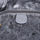GUCCI Bamboo Shoulder Bag Suede 2way Black Gold 001 1638 2058 Auth ep15063-10