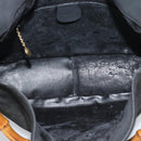 GUCCI Bamboo Shoulder Bag Suede 2way Black Gold 001 1638 2058 Auth ep15063-11