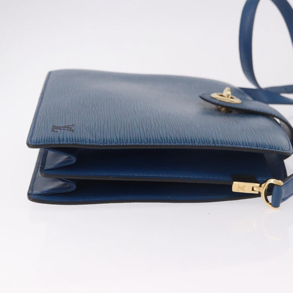 LOUIS VUITTON Epi Capuchin Shoulder Bag Blue M52345 LV Auth ep15066