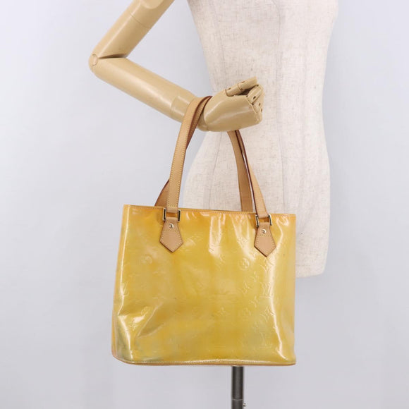 LOUIS VUITTON Monogram Vernis Houston Hand Bag Gris M91053 LV Auth ep15069
