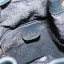 GUCCI Bamboo Hand Bag Leather 2way Navy Gold 001 3754 1657 Auth ep15071-16