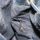 GUCCI Bamboo Hand Bag Leather 2way Navy Gold 001 3754 1657 Auth ep15071-20