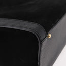 GUCCI Bamboo Hand Bag Suede Black Gold 002 1186 0260 Auth ep15073-9