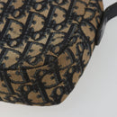 Christian Dior Trotter Canvas Shoulder Bag Navy Gold Auth ep15075-9