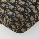 Christian Dior Trotter Canvas Shoulder Bag Navy Gold Auth ep15075-14