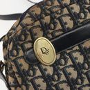 Christian Dior Trotter Canvas Shoulder Bag Navy Gold Auth ep15075-11